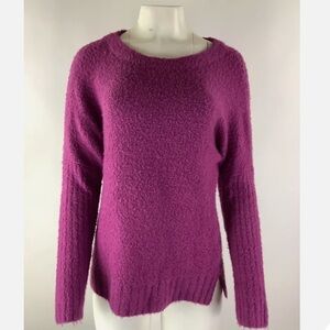 Anthropologie Sz XS Lavinia Fleece Sweater Pink Merino Wool Alpaca Blend